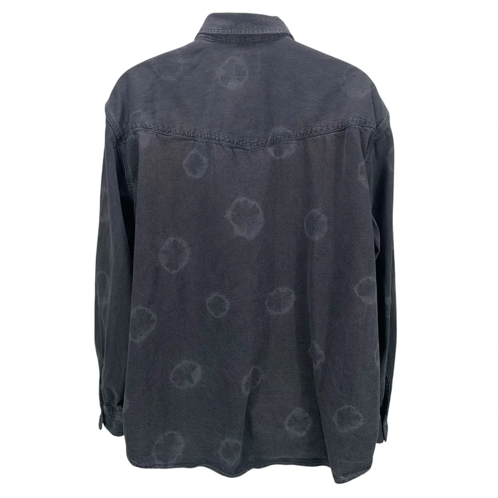 Levi’s‎ Men’s XXL Black Relaxed Western Shirt Distressed Fade Cotton